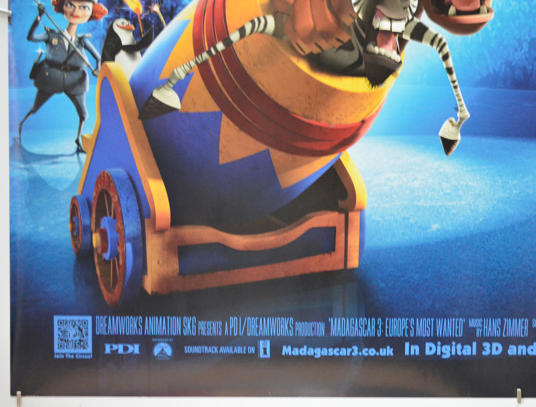 MADAGASCAR 3 - EUROPE’S MOST WANTED (Bottom Left) Cinema Quad Movie Poster 