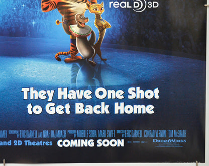 MADAGASCAR 3 - EUROPE’S MOST WANTED (Bottom Right) Cinema Quad Movie Poster 