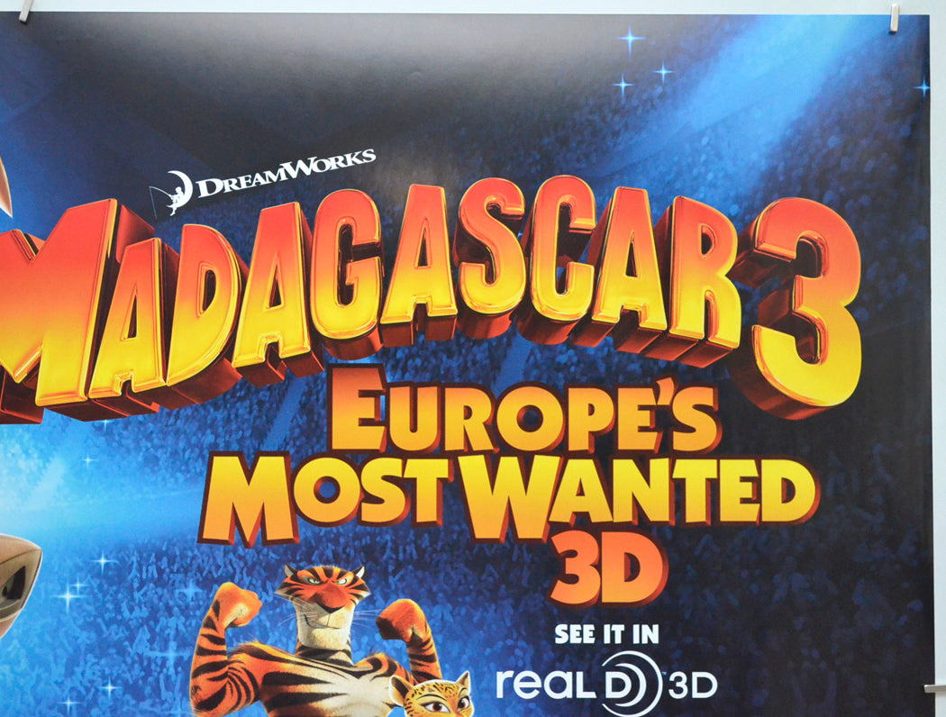 MADAGASCAR 3 - EUROPE’S MOST WANTED (Top Right) Cinema Quad Movie Poster 