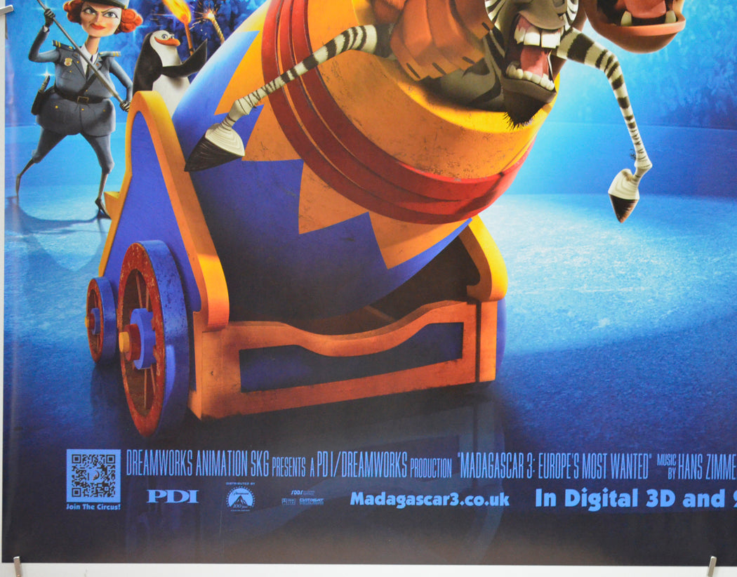 MADAGASCAR 3 - EUROPE’S MOST WANTED (Bottom Left) Cinema Quad Movie Poster 