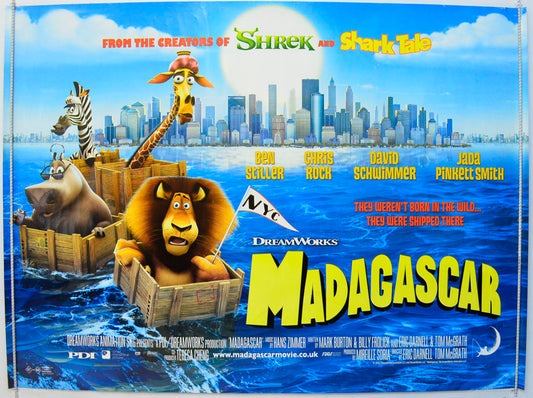 Madagascar Original British Quad Poster - Film Poster - Movie Poster 