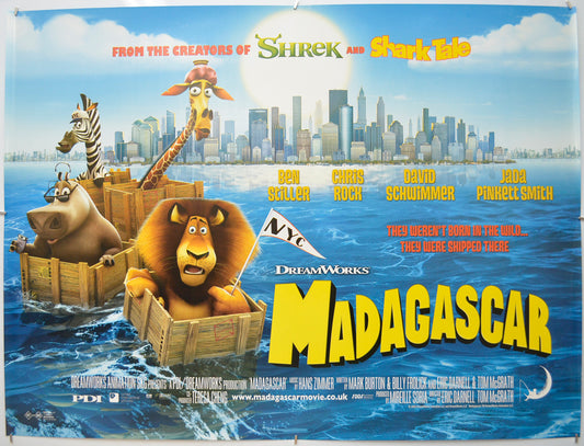 Madagascar Original Quad Poster - Film Poster - Movie Poster