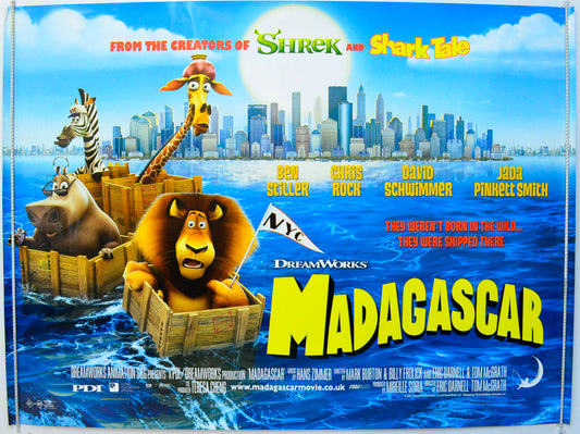 Madagascar Original British Quad Poster - Film Poster - Movie Poster 