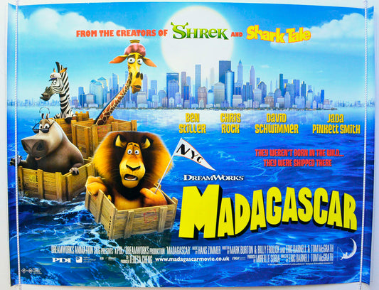 Madagascar Original British Quad Poster - Film Poster - Movie Poster 