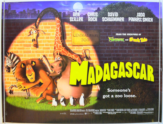 Madagascar  (Teaser / Advance Version)   Original British Quad Poster - Film Poster - Movie Poster 