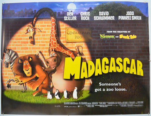 Madagascar (Teaser / Advance Version)  Original Quad Poster - Film Poster - Movie Poster