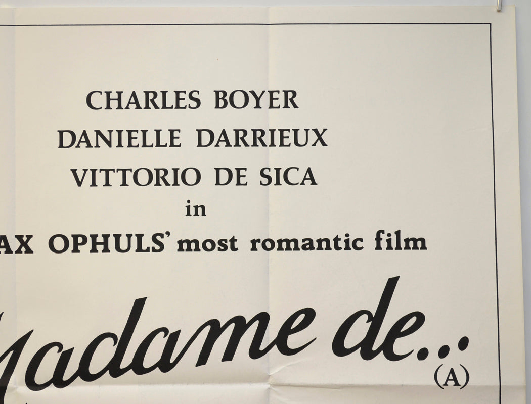 MADAME DE... (Top Right) Cinema Quad Movie Poster 