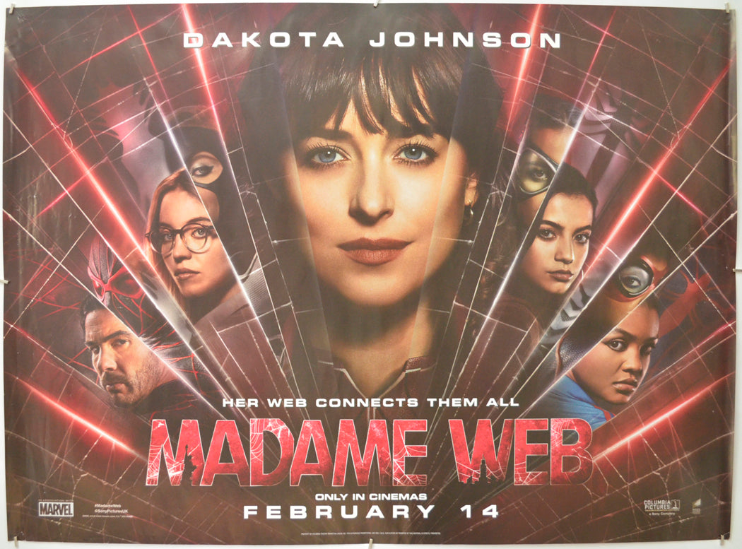 Madame Web Original Quad Poster - Film Poster - Movie Poster 