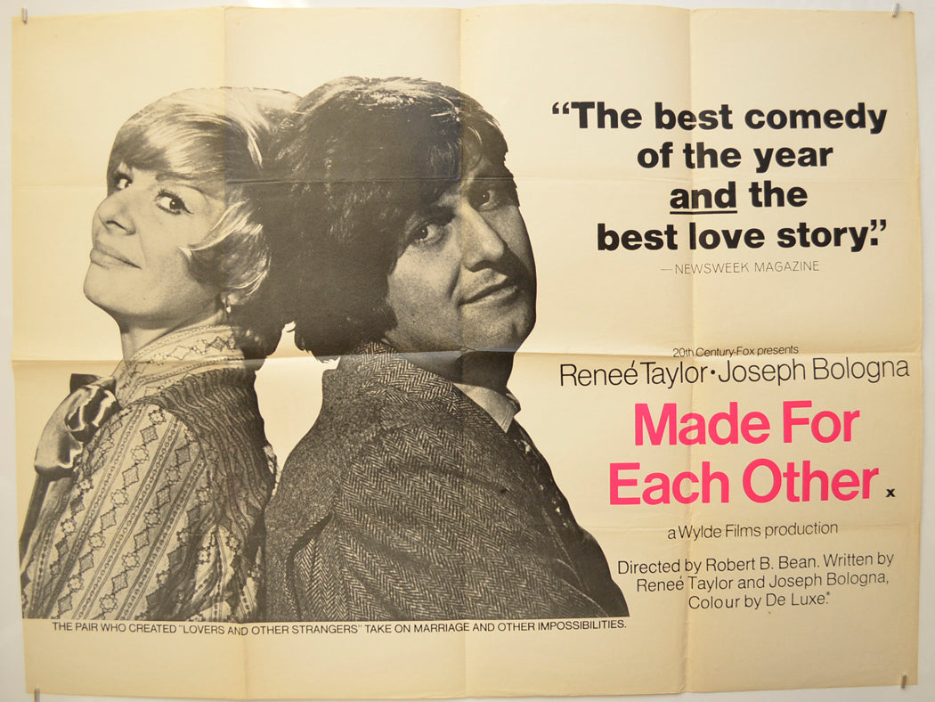 Made For Each Other Original Quad Poster - Film Poster - Movie Poster