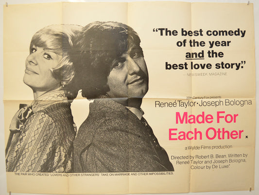 Made For Each Other Original Quad Poster - Film Poster - Movie Poster