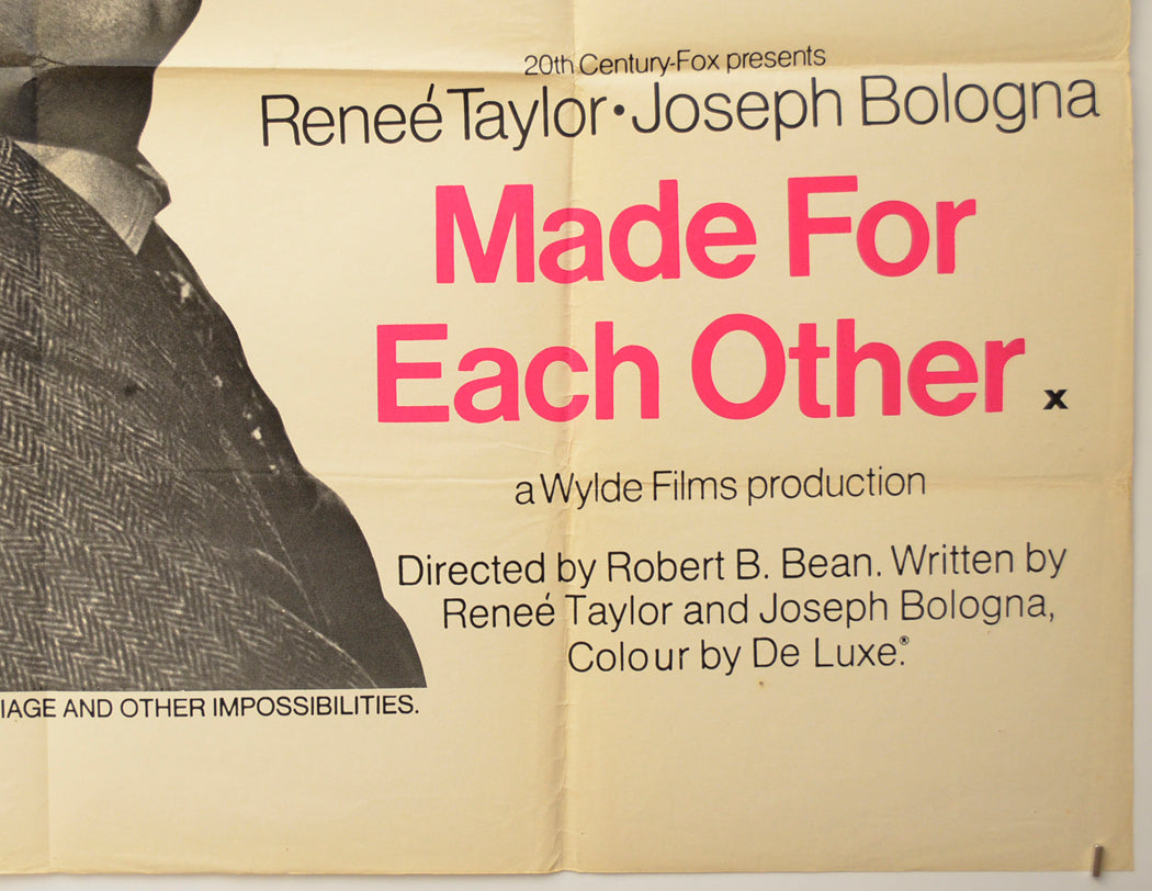 MADE FOR EACH OTHER (Bottom Right) Cinema Quad Movie Poster 