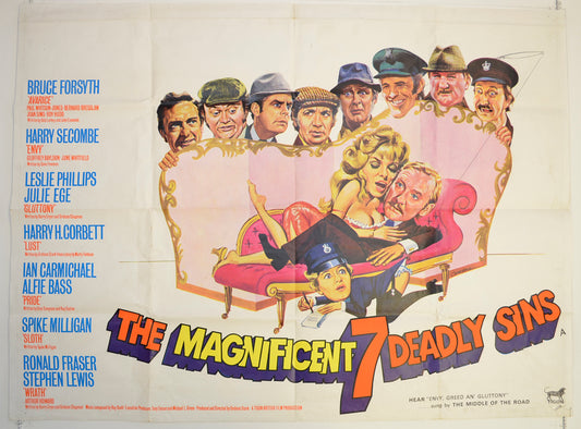 The Magnificent 7 Deadly Sins  Original British Quad Poster - Film Poster - Movie Poster 