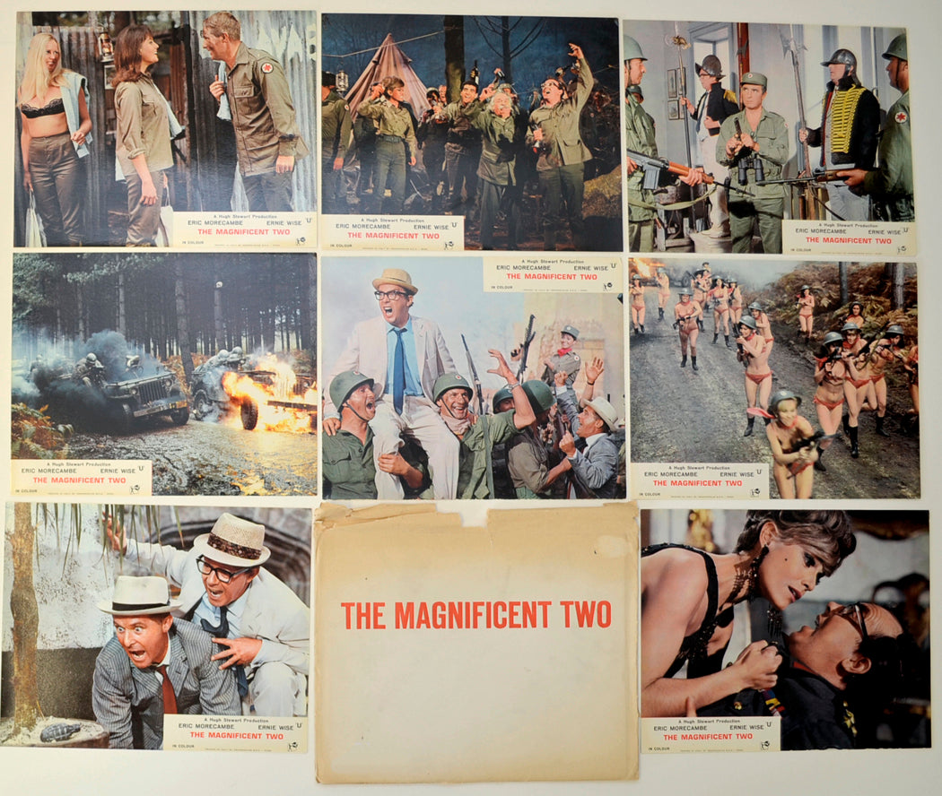 The Magnificent Two  Set of 8 Original Lobby Cards / Colour Front Of House Stills 