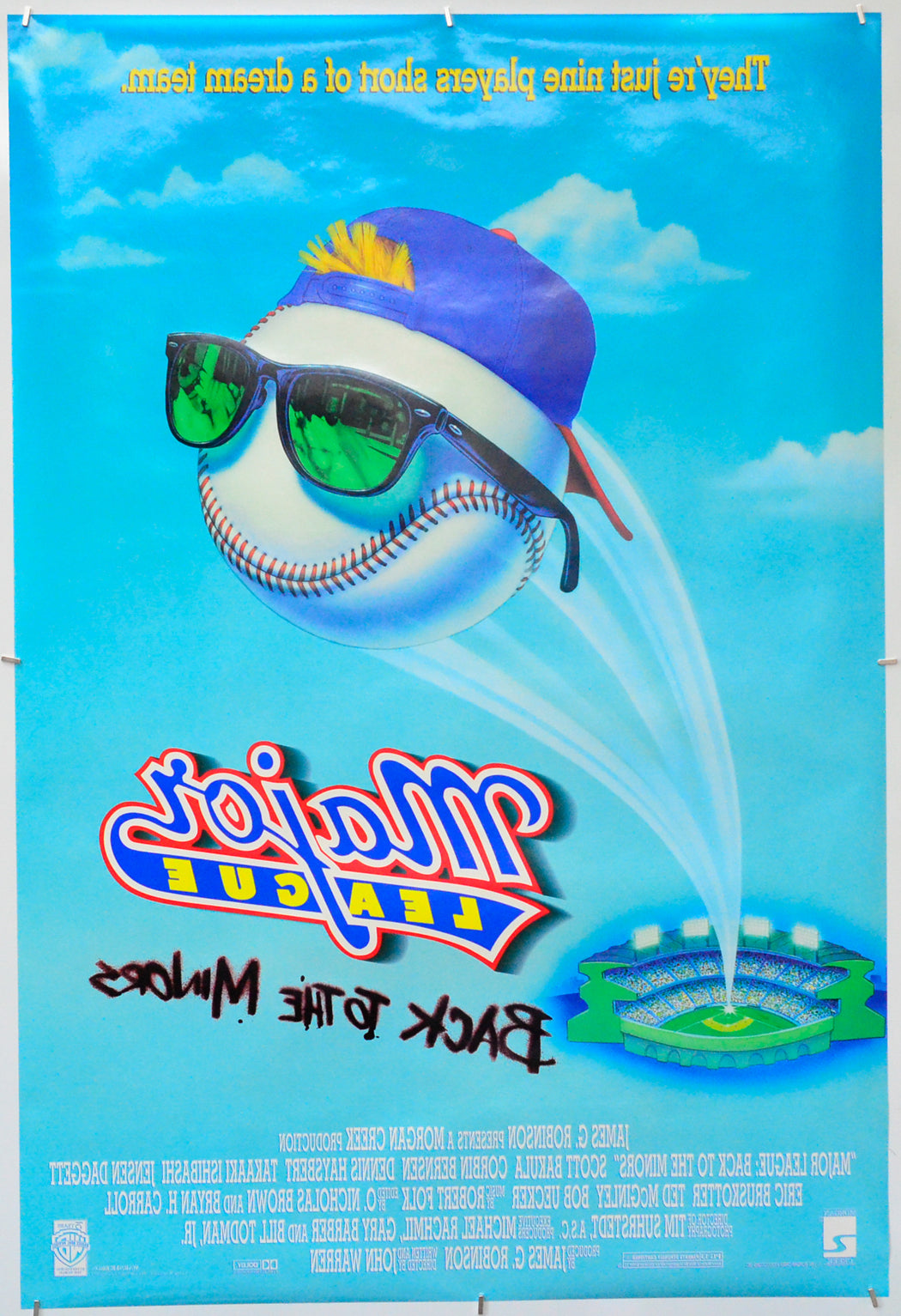 Major League - Back To The Minors (Back) Cinema One Sheet Movie Poster 
