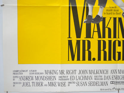 MAKING MR RIGHT (Bottom Left) Cinema Quad Movie Poster 