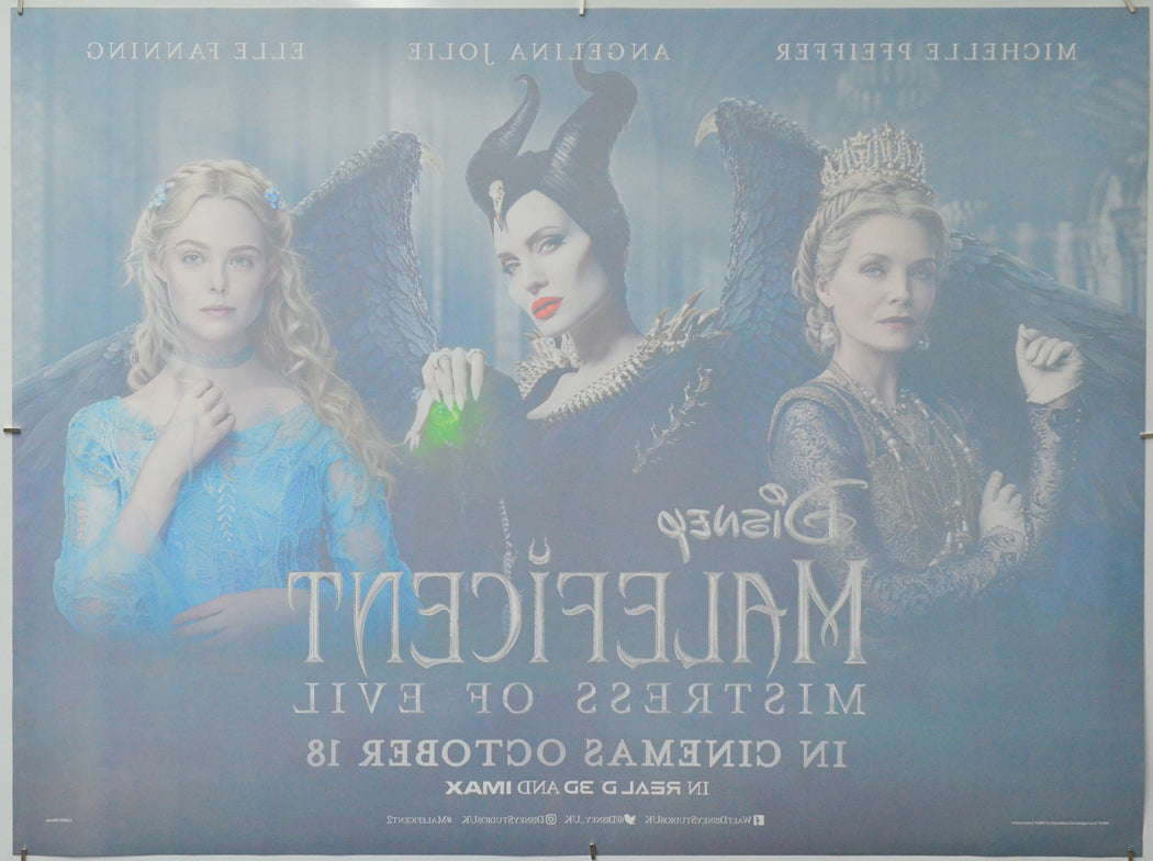 Maleficent: Mistress Of Evil (Back) Cinema Quad Movie Poster 