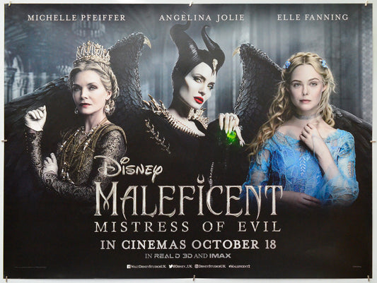 Maleficent: Mistress Of Evil - Original Quad Poster - Film Poster - Movie Poster