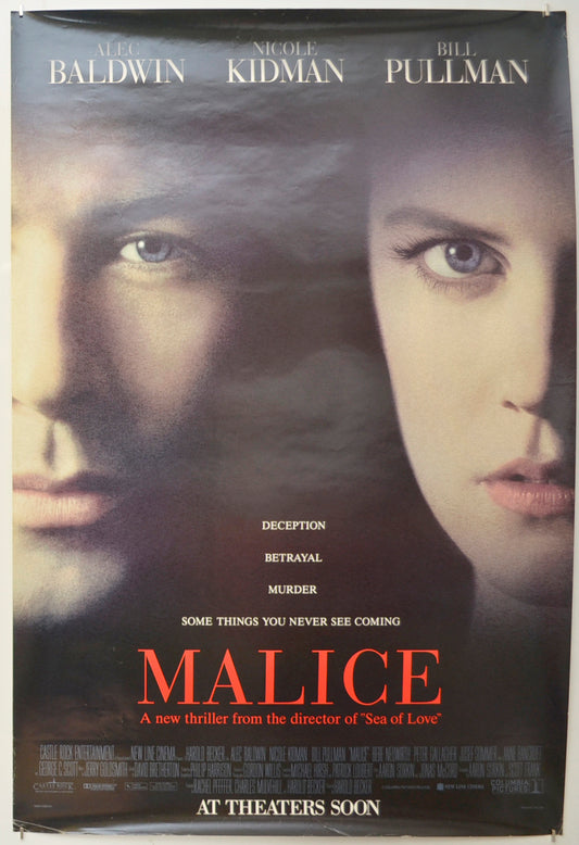 Malice Original One Sheet Poster - Film Poster - Movie Poster