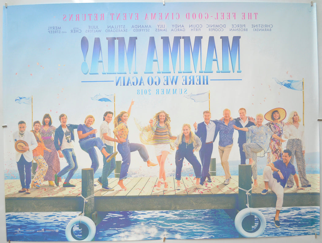 MAMMA MIA! HERE WE GO AGAIN (Back) Cinema Quad Movie Poster 