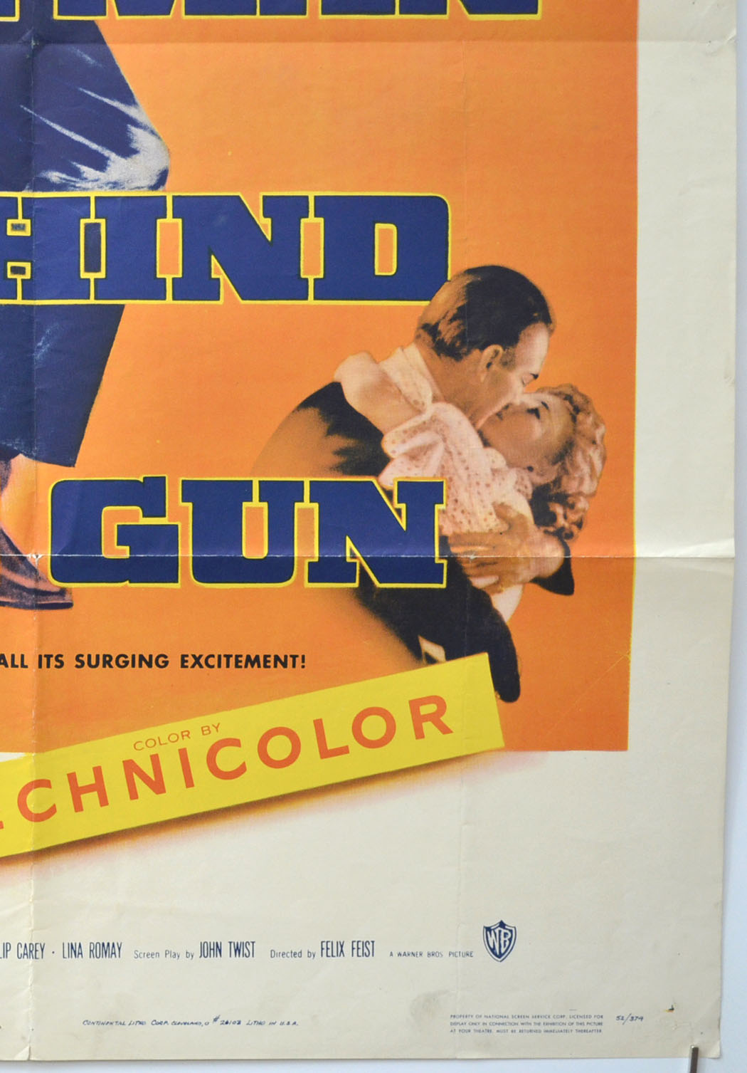 THE MAN BEHIND THE GUN (Bottom Right) Cinema One Sheet Movie Poster 