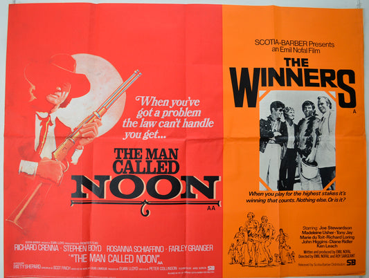 The Man Called Noon / The Winners  (Double Bill)  Original Quad Poster - Film Poster - Movie Poster 