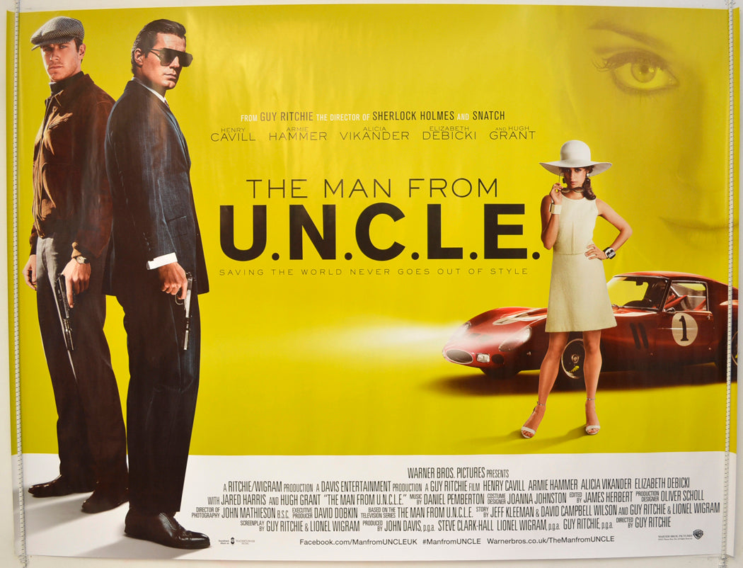 The Man From U.N.C.L.E.  Original Quad Poster - Film Poster - Movie Poster 