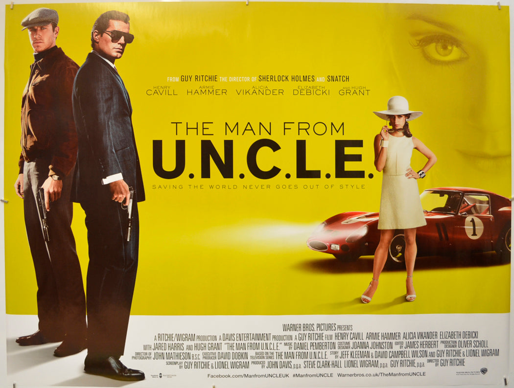 The Man From U.N.C.L.E.  Original Quad Poster - Film Poster - Movie Poster