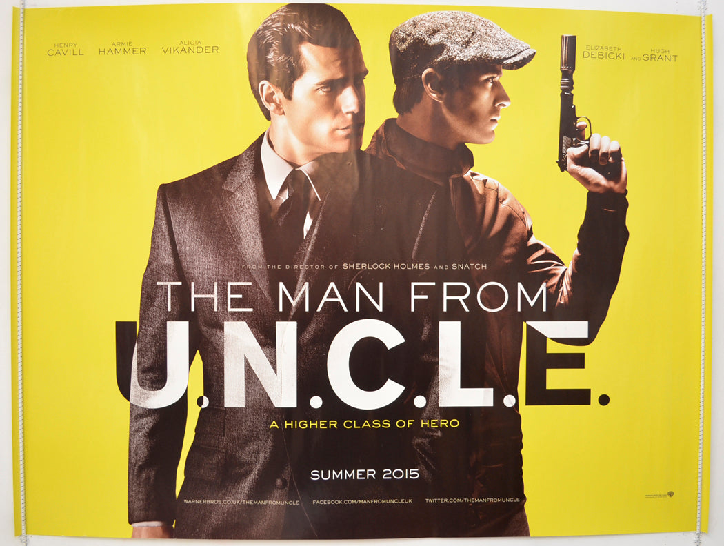 The Man From U.N.C.L.E.  (Teaser / Advance Version)  Original Quad Poster - Film Poster - Movie Poster 