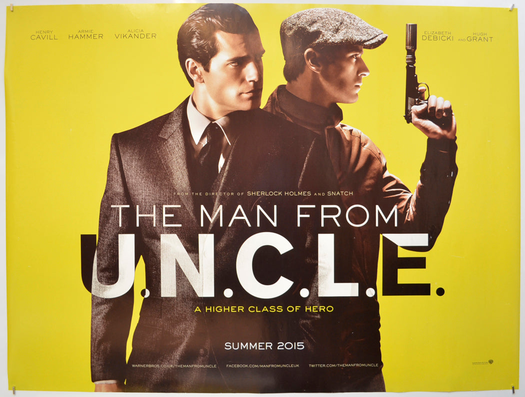 The Man From U.N.C.L.E.  (Teaser / Advance Version)   Original Quad Poster - Film Poster - Movie Poster