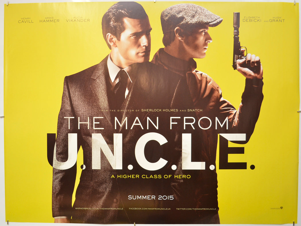 The Man From U.N.C.L.E.  (Teaser / Advance Version)   Original Quad Poster - Film Poster - Movie Poster