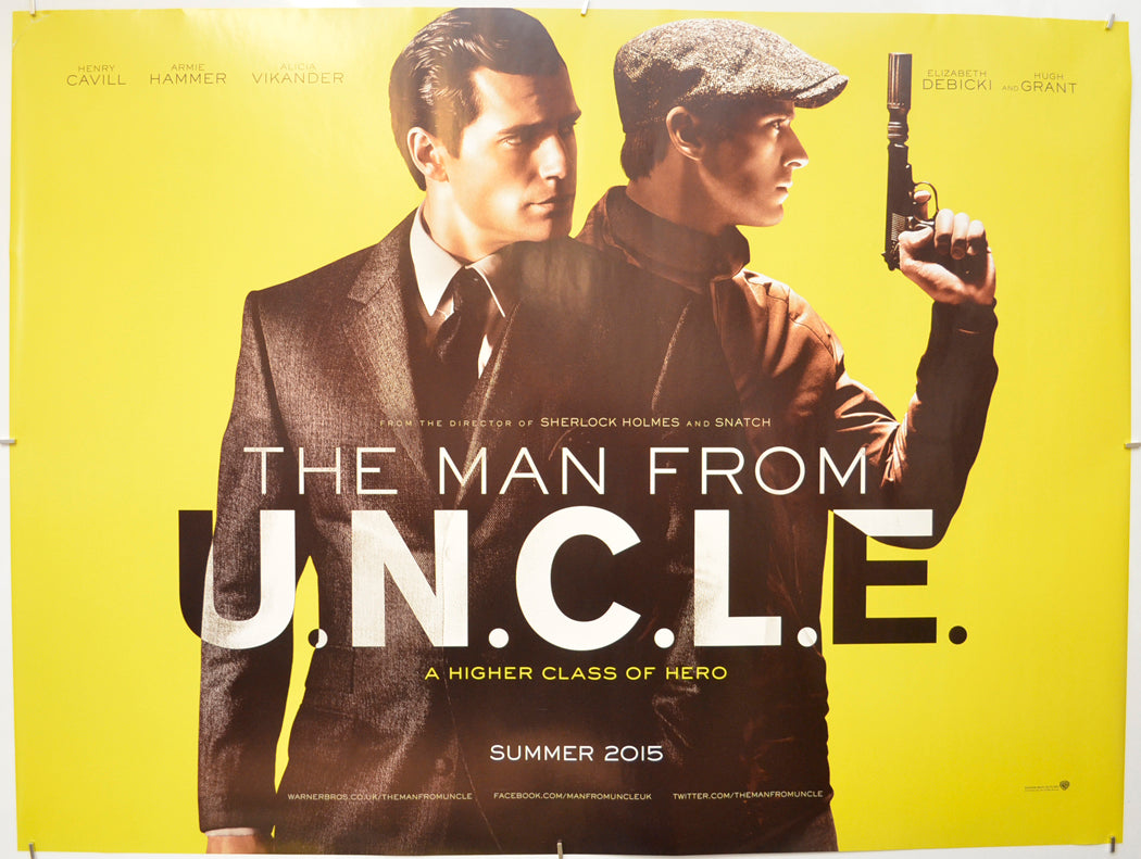 The Man From U.N.C.L.E.  (Teaser / Advance Version)   Original Quad Poster - Film Poster - Movie Poster