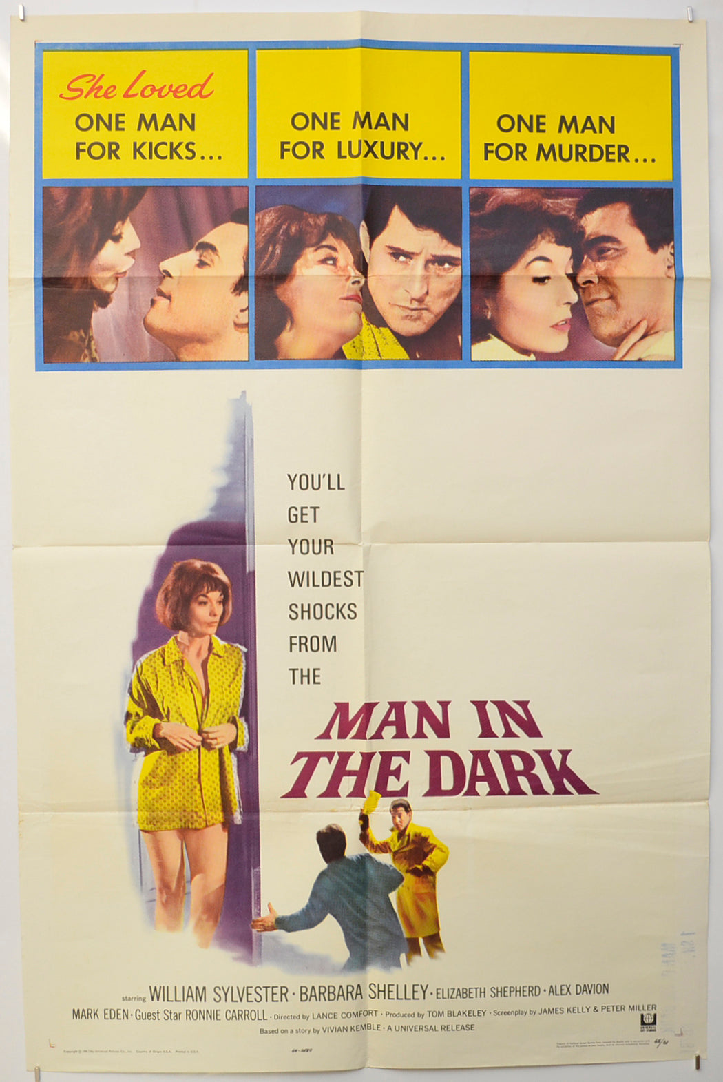 Man In The Dark (a.k.a. Blind Corner) Original One Sheet Poster - Film Poster - Movie Poster