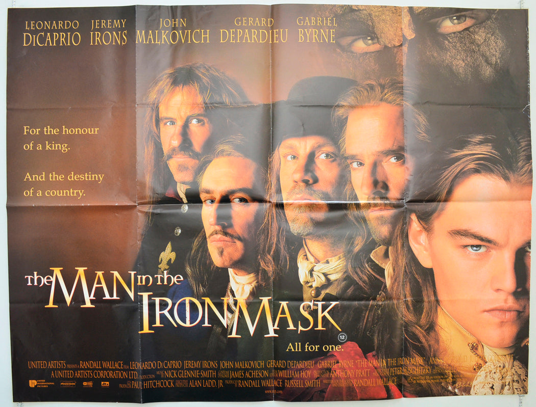 The Man In The Iron Mask Original Quad Poster - Film Poster - Movie Poster  