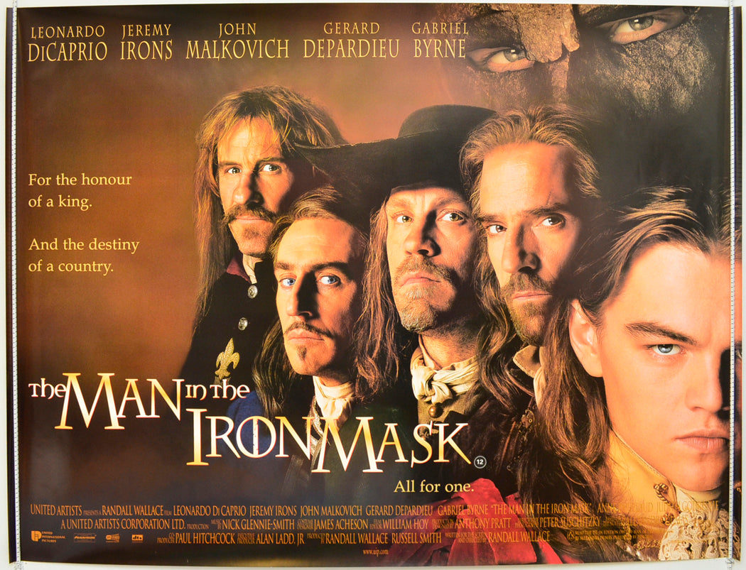 The Man In The Iron Mask Original Quad Poster - Film Poster - Movie Poster  