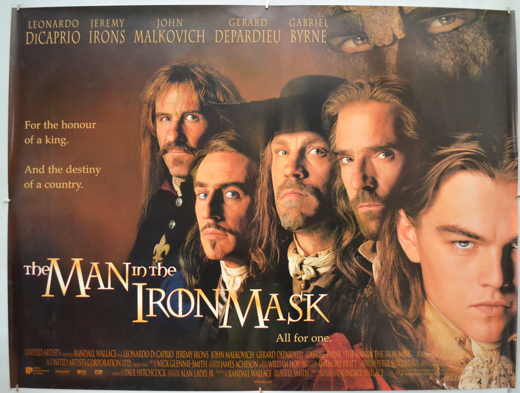 The Man In The Iron Mask Original Quad Poster - Film Poster - Movie Poster