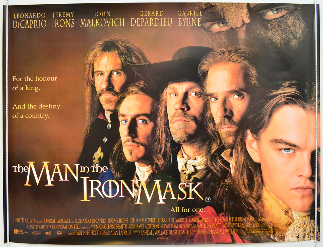 The Man In The Iron Mask Original Quad Poster - Film Poster - Movie Poster  