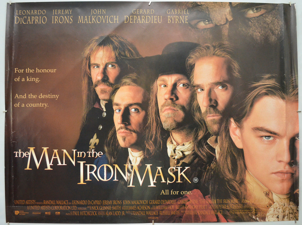 The Man In The Iron Mask Original Quad Poster - Film Poster - Movie Poster