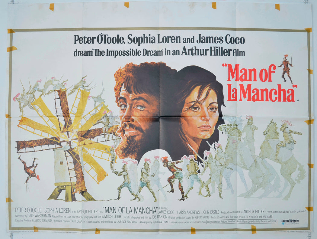 Man Of La Mancha   Original Quad Poster - Film Poster - Movie Poster 