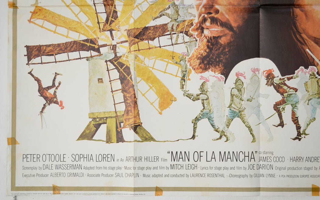 MAN OF LA MANCHA (Bottom Left) Cinema Quad Movie Poster 