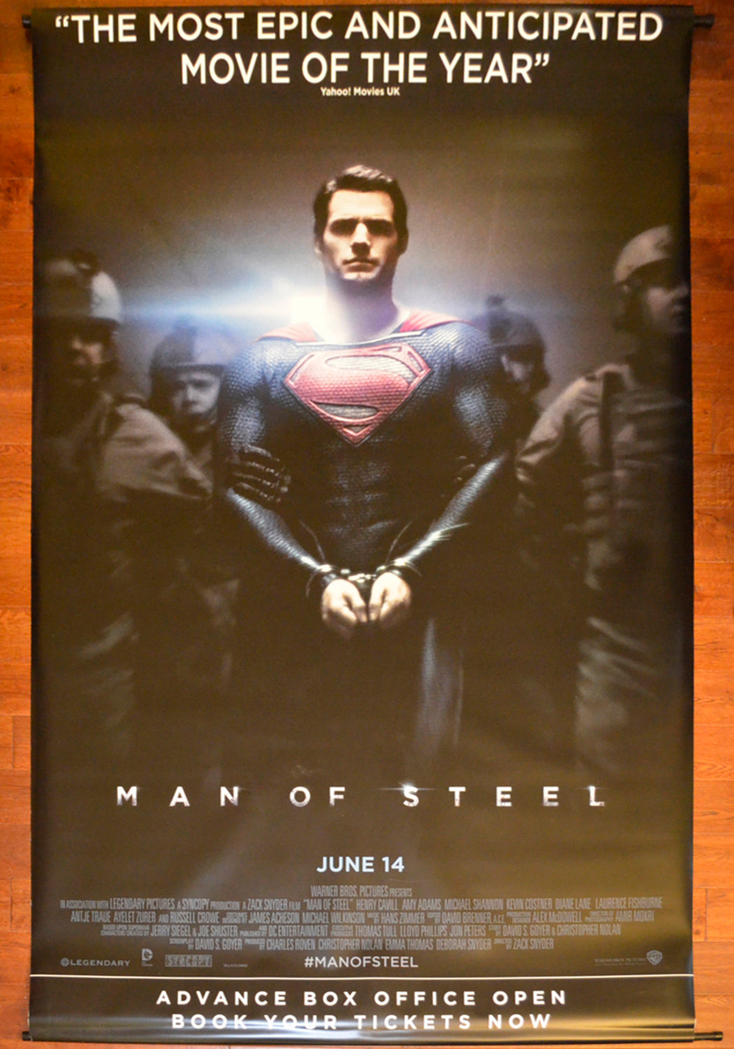 Man Of Steel   Original Cinema Banner - Film Banner - Movie Banner - Vinyl Banner 