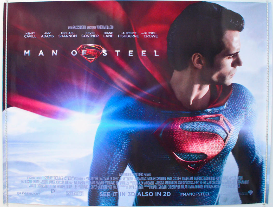 Man Of Steel Original British Quad Poster - Film Poster - Movie Poster 