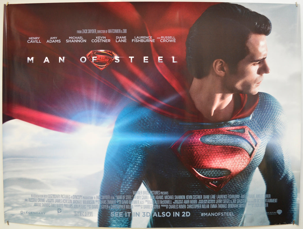 Man Of Steel  Original Quad Poster - Film Poster - Movie Poster