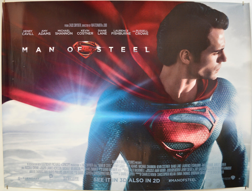 Man Of Steel  Original Quad Poster - Film Poster - Movie Poster