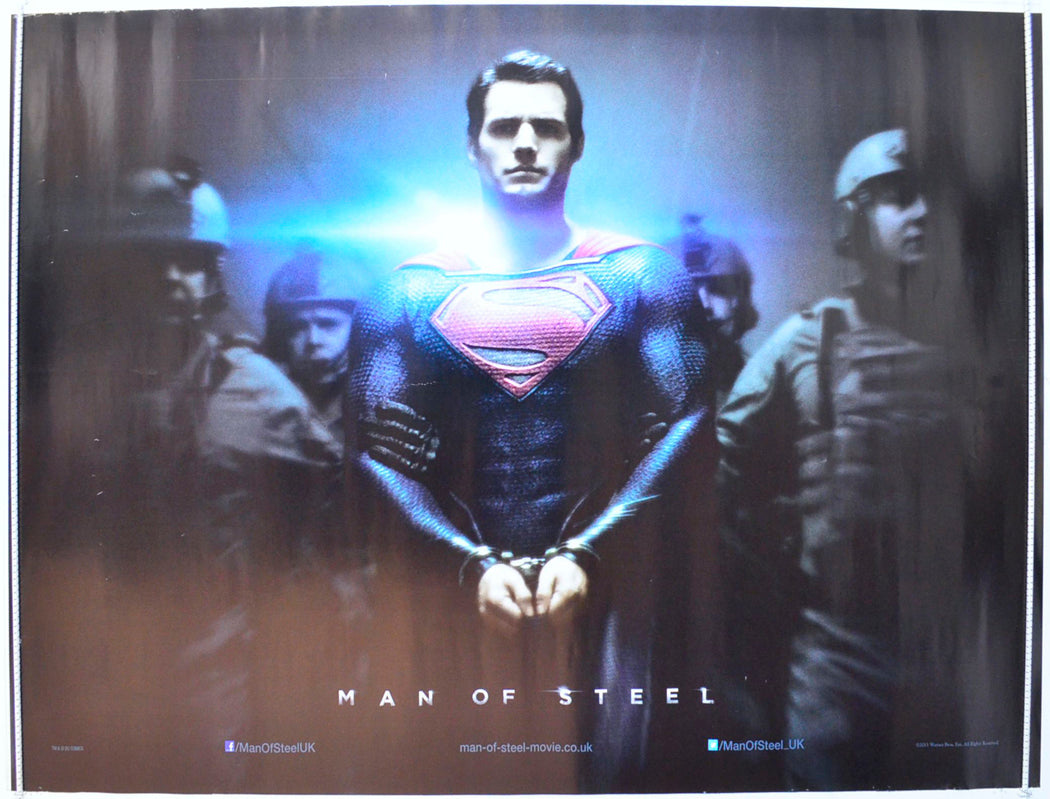 Man Of Steel  (Teaser / Advance Version)   Original British Quad Poster - Film Poster - Movie Poster 