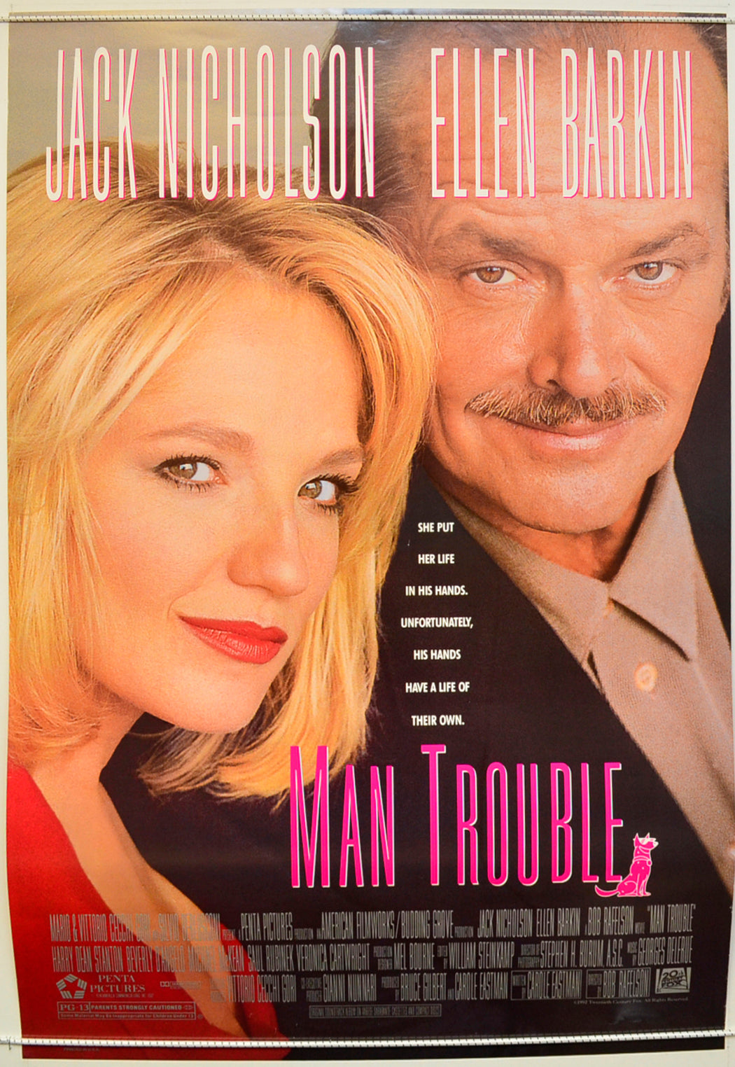 Man Trouble Original One Sheet Poster - Film Poster - Movie Poster  