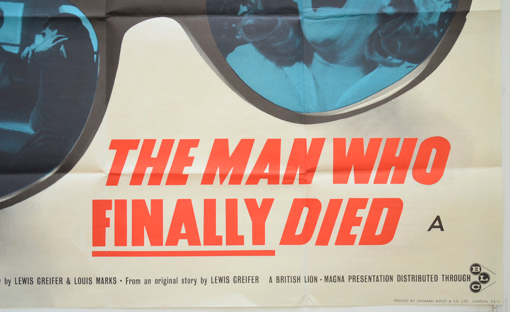 THE MAN WHO FINALLY DIED (Bottom Right) Cinema Quad Movie Poster 