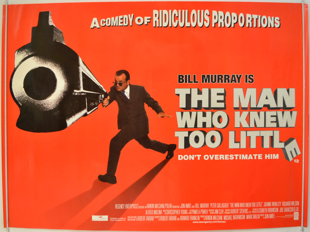 The Man Who Knew Too Little  Original Quad Poster - Film Poster - Movie Poster