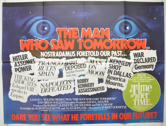 The Man Who Saw Tomorrow Original Quad Poster - Film Poster - Movie Poster  