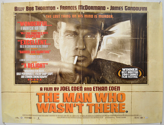 The Man Who Wasn’t There Original Quad Poster - Film Poster - Movie Poster  