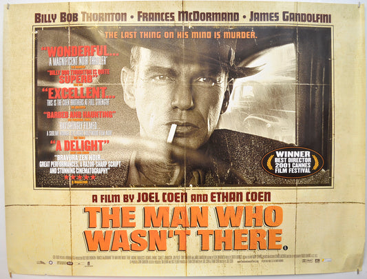 The Man Who Wasn’t There Original Quad Poster - Film Poster - Movie Poster